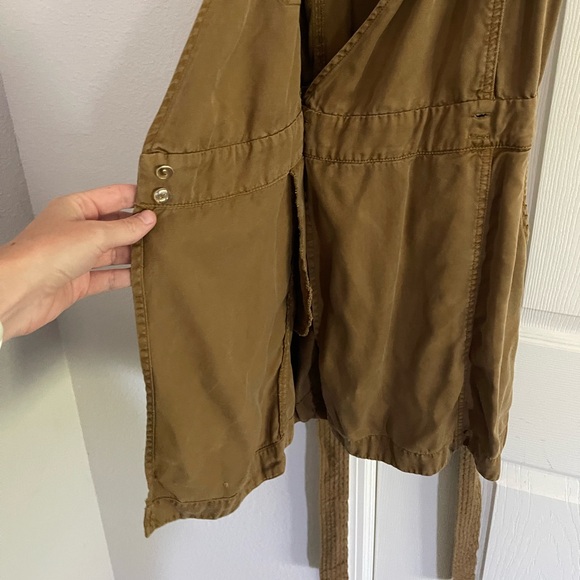 Free People Desert Daylight wrap utility dress medium 100% Tencel Fall Brown - Picture 7 of 15